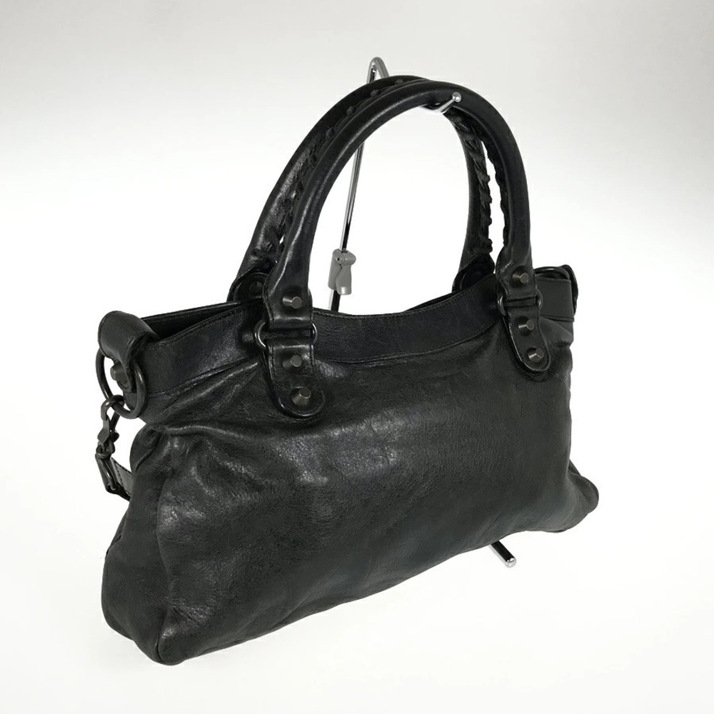 Balenciaga Leather First Handbag The Black